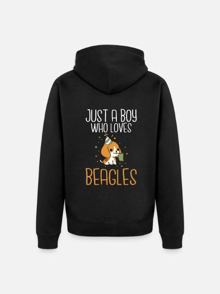 Beagle Gift Beagle Owner - Unisex Premium Organic Zip Hoodie - black
