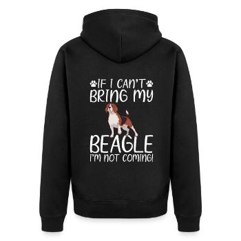 Beagle Gift Beagle Owner - Unisex Premium Organic Zip Hoodie - black - Back - Nico (187cm)