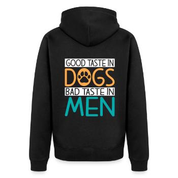 Beagle Gift Beagle Owner - Unisex Premium Organic Zip Hoodie - black - Back - Nico (187cm)