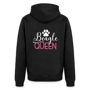 Beagle Gift Beagle Owner - Unisex Premium Organic Zip Hoodie - black - Back - Nico (187cm)