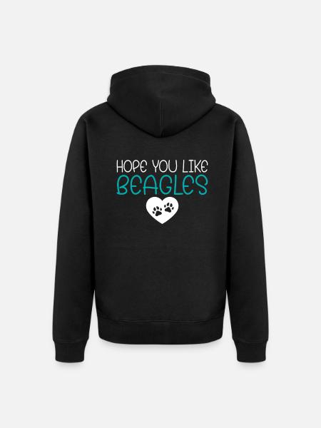 Beagle Gift Beagle Owner - Unisex Premium Organic Zip Hoodie - black