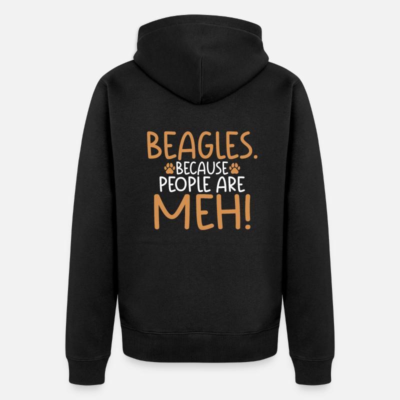 Beagle Cadeau Beagle Propriétaire - Veste à capuche bio Premium Unisexe - noir