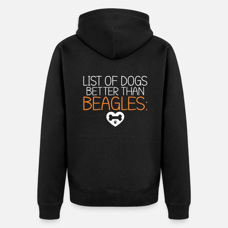 Beagle Cadeau Beagle Propriétaire - Veste à capuche bio Premium Unisexe - noir