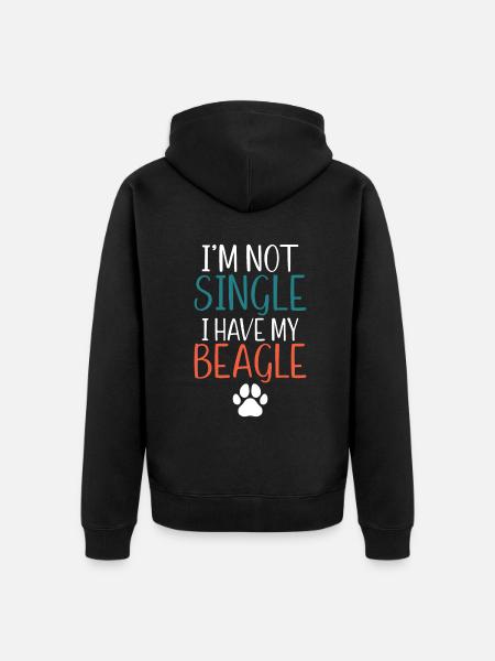 Beagle Gift Beagle Owner - Unisex Premium Organic Zip Hoodie - black