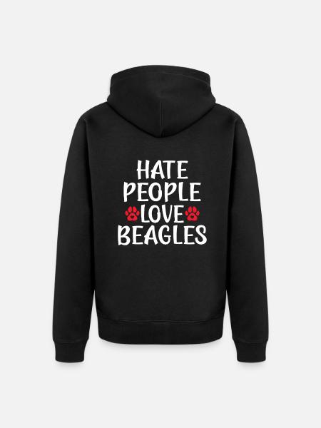 Beagle Gift Beagle Owner - Unisex Premium Organic Zip Hoodie - black