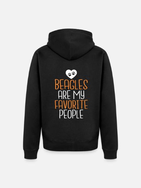 Beagle Gift Beagle Owner - Unisex Premium Organic Zip Hoodie - black
