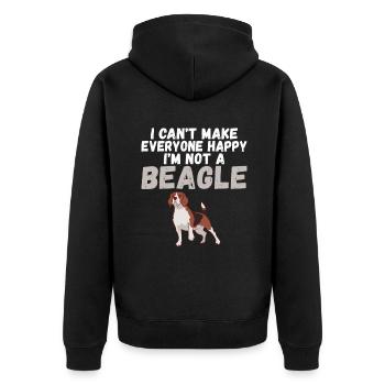 Beagle Cadeau Beagle Propriétaire - Veste à capuche bio Premium Unisexe - noir - Dos - Nico (187cm)