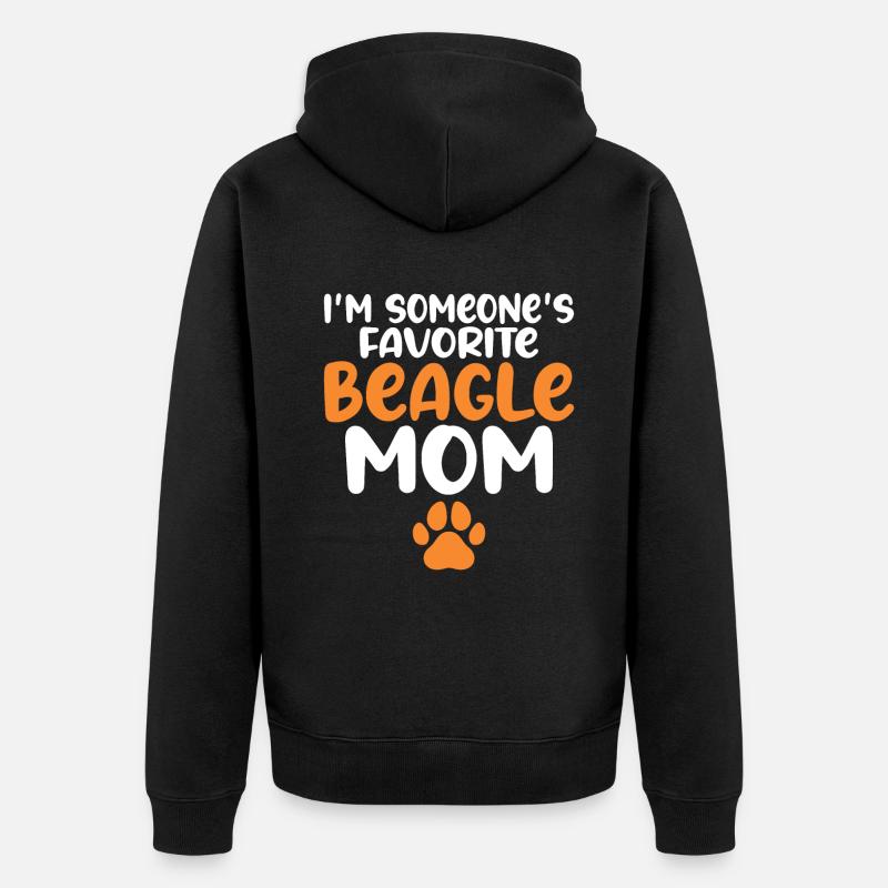 Beagle Geschenk Beagle Besitzer - Unisex Premium Bio Zip Hoodie - Schwarz