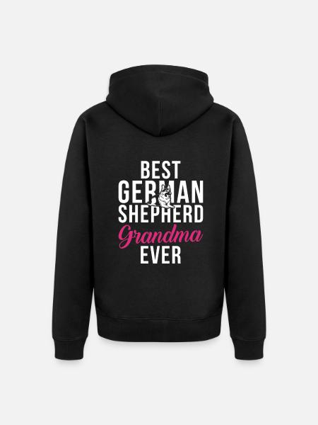 German Shepherd Gifts - Unisex Premium Organic Zip Hoodie - black