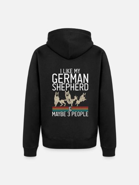 German Shepherd Gifts - Unisex Premium Organic Zip Hoodie - black