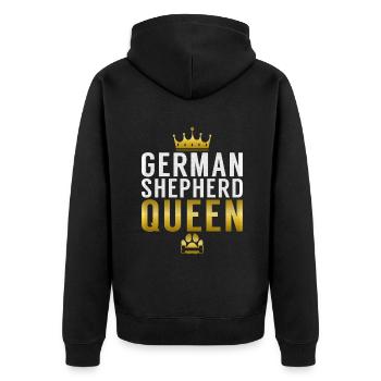 Cadeaux de berger allemand - Veste à capuche bio Premium Unisexe - noir - Dos - Nico (187cm)