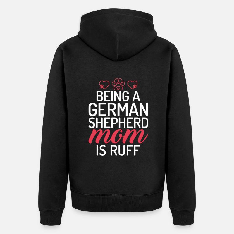 Cadeaux de berger allemand - Veste à capuche bio Premium Unisexe - noir