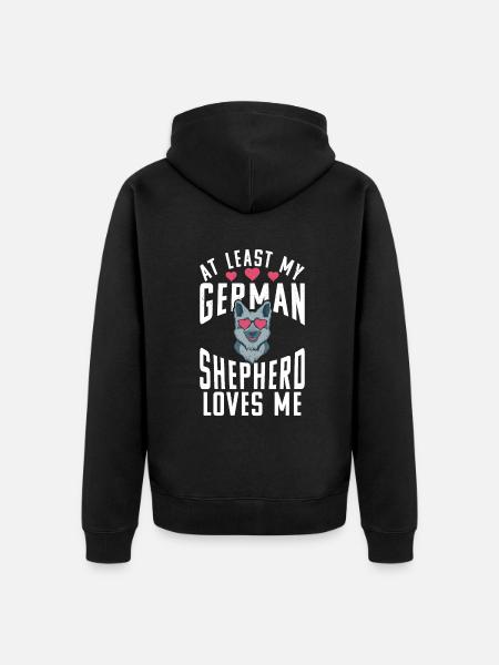 German Shepherd Gifts - Unisex Premium Organic Zip Hoodie - black