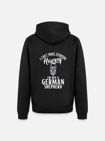 Deutscher Schäferhund Geschenke - Unisex Premium Bio Zip Hoodie - Schwarz