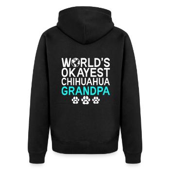 Chihuahua Cadeaux Chihuahua Propriétaire - Veste à capuche bio Premium Unisexe - noir - Dos - Nico (187cm)