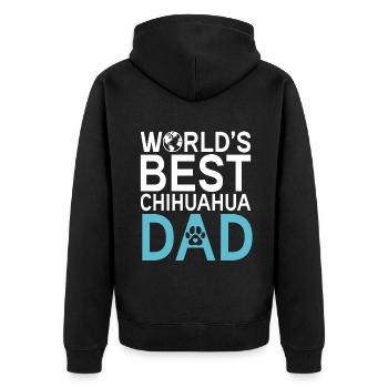 Chihuahua Cadeaux Chihuahua Propriétaire - Veste à capuche bio Premium Unisexe - noir - Dos - Nico (187cm)