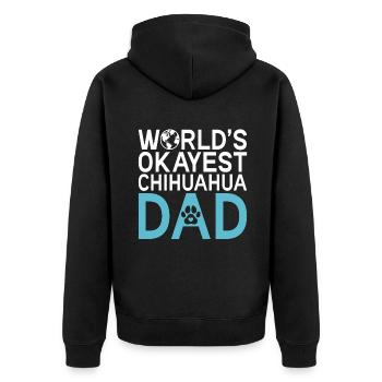 Chihuahua Cadeaux Chihuahua Propriétaire - Veste à capuche bio Premium Unisexe - noir - Dos - Nico (187cm)