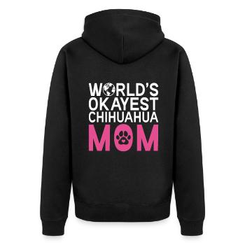 Chihuahua Cadeaux Chihuahua Propriétaire - Veste à capuche bio Premium Unisexe - noir - Dos - Nico (187cm)
