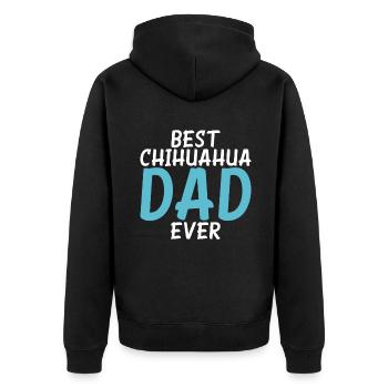 Chihuahua Cadeaux Chihuahua Propriétaire - Veste à capuche bio Premium Unisexe - noir - Dos - Nico (187cm)