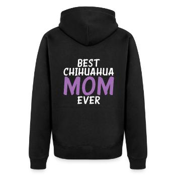 Chihuahua Cadeaux Chihuahua Propriétaire - Veste à capuche bio Premium Unisexe - noir - Dos - Nico (187cm)
