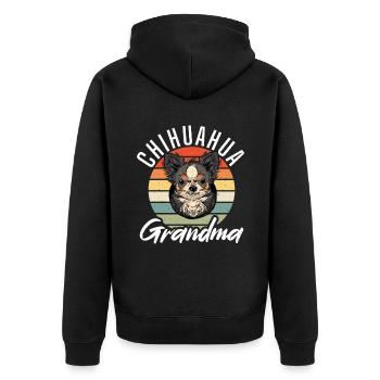 Chihuahua Cadeaux Chihuahua Propriétaire - Veste à capuche bio Premium Unisexe - noir - Dos - Nico (187cm)