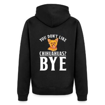 Chihuahua Cadeaux Chihuahua Propriétaire - Veste à capuche bio Premium Unisexe - noir - Dos - Nico (187cm)