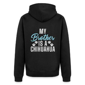 Chihuahua Cadeaux Chihuahua Propriétaire - Veste à capuche bio Premium Unisexe - noir - Dos - Nico (187cm)
