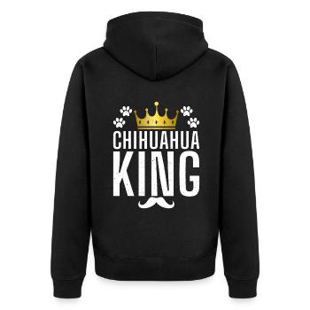 Chihuahua Cadeaux Chihuahua Propriétaire - Veste à capuche bio Premium Unisexe - noir - Dos - Nico (187cm)
