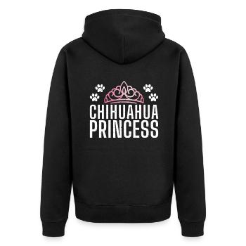 Chihuahua Cadeaux Chihuahua Propriétaire - Veste à capuche bio Premium Unisexe - noir - Dos - Nico (187cm)
