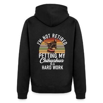Chihuahua Cadeaux Chihuahua Propriétaire - Veste à capuche bio Premium Unisexe - noir - Dos - Nico (187cm)