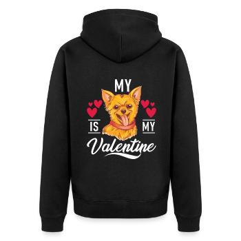 Chihuahua Cadeaux Chihuahua Propriétaire - Veste à capuche bio Premium Unisexe - noir - Dos - Nico (187cm)