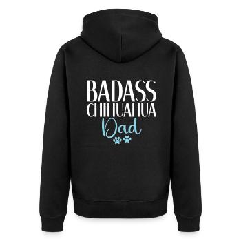 Chihuahua Cadeaux Chihuahua Propriétaire - Veste à capuche bio Premium Unisexe - noir - Dos - Nico (187cm)