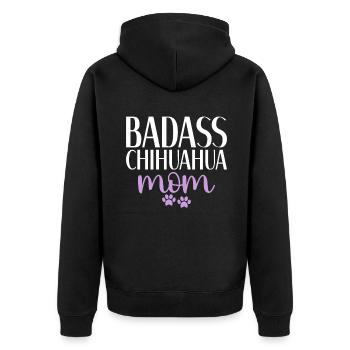 Chihuahua Cadeaux Chihuahua Propriétaire - Veste à capuche bio Premium Unisexe - noir - Dos - Nico (187cm)