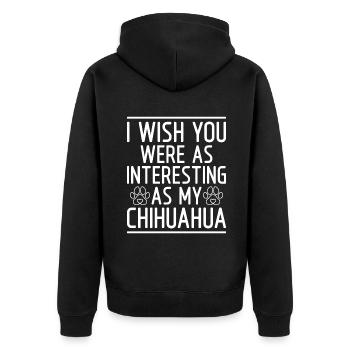 Chihuahua Cadeaux Chihuahua Propriétaire - Veste à capuche bio Premium Unisexe - noir - Dos - Nico (187cm)