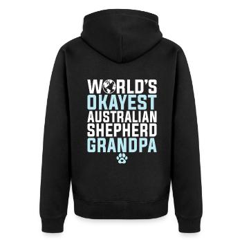 Cadeaux de berger australien - Veste à capuche bio Premium Unisexe - noir - Dos - Nico (187cm)