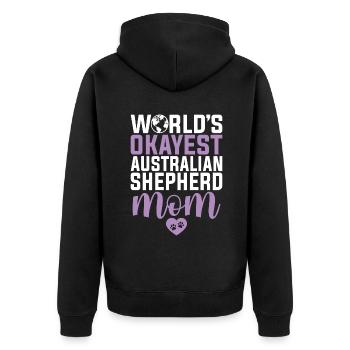Cadeaux de berger australien - Veste à capuche bio Premium Unisexe - noir - Dos - Nico (187cm)