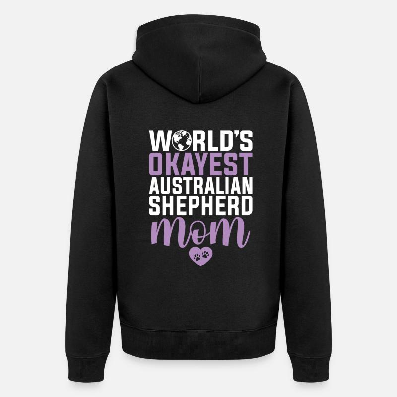 Cadeaux de berger australien - Veste à capuche bio Premium Unisexe - noir
