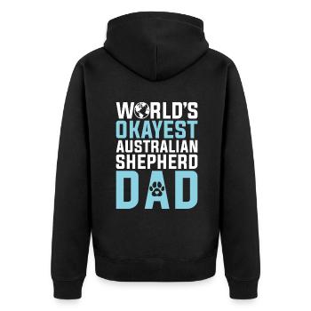 Cadeaux de berger australien - Veste à capuche bio Premium Unisexe - noir - Dos - Nico (187cm)