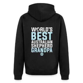 Cadeaux de berger australien - Veste à capuche bio Premium Unisexe - noir - Dos - Nico (187cm)