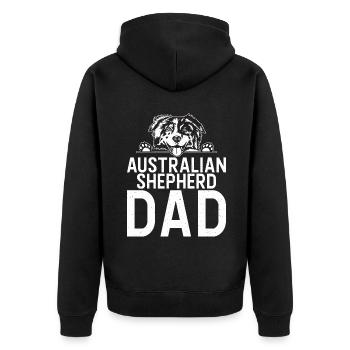 Cadeaux de berger australien - Veste à capuche bio Premium Unisexe - noir - Dos - Nico (187cm)