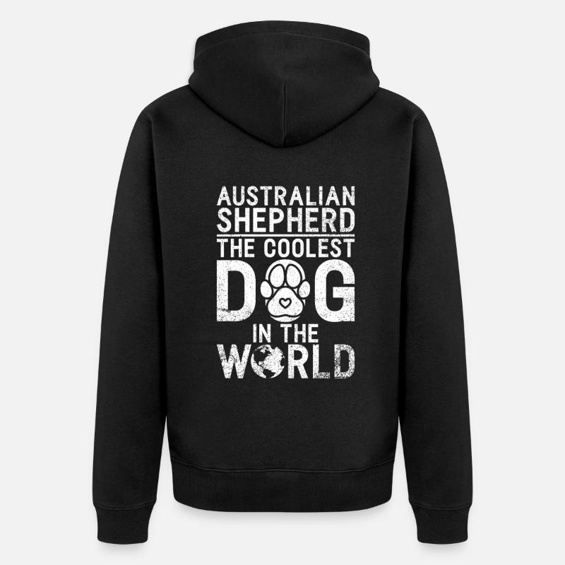 Cadeaux de berger australien - Veste à capuche bio Premium Unisexe - noir
