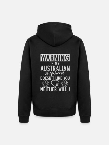 Cadeaux de berger australien - Veste à capuche bio Premium Unisexe - noir