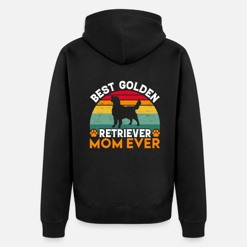 Cadeaux Golden Retriever - Veste à capuche bio Premium Unisexe - noir