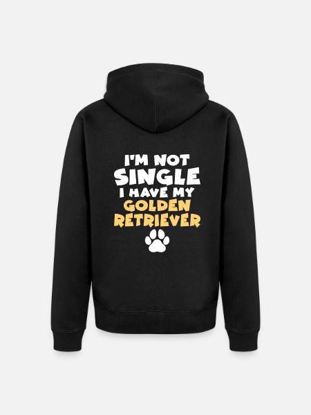 Golden Retriever Gifts - Unisex Premium Organic Zip Hoodie - black