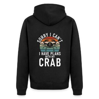 Cadeaux Crab Lover - Veste à capuche bio Premium Unisexe - noir - Dos - Nico (187cm)