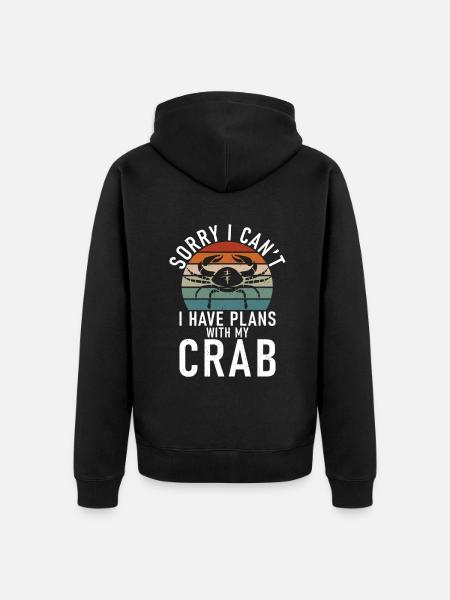 Krabbenliebhaber Geschenke - Unisex Premium Bio Zip Hoodie - Schwarz
