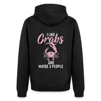 Cadeaux Crab Lover - Veste à capuche bio Premium Unisexe - noir - Dos - Nico (187cm)