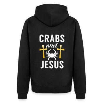 Cadeaux Crab Lover - Veste à capuche bio Premium Unisexe - noir - Dos - Nico (187cm)