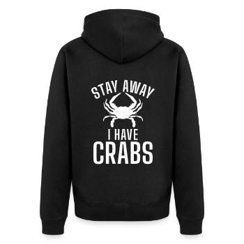 Cadeaux Crab Lover - Veste à capuche bio Premium Unisexe - noir - Dos - Nico (187cm)