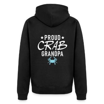 Cadeaux Crab Lover - Veste à capuche bio Premium Unisexe - noir - Dos - Nico (187cm)
